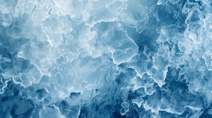 Ice cold texture background. Cracked and scattered ice pieces.