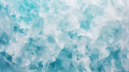 Ice cold texture background. Cracked and scattered ice pieces.