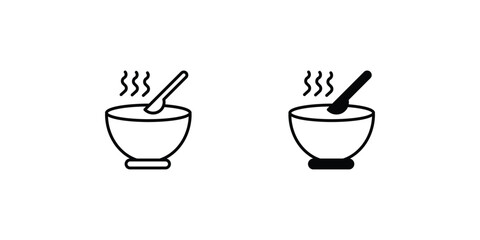 Obraz premium soup icon with white background vector stock illustration
