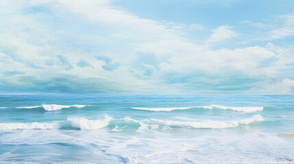 Fototapeta na wymiar An impressionistic seascape inspired.