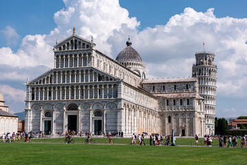 Cathedral and famous leaning tower of Pisa