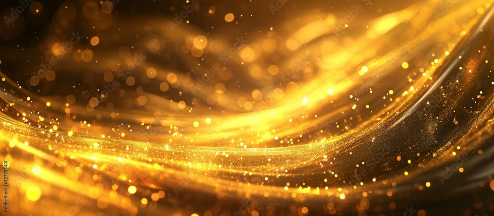 Aufkleber abstract gold light background: mesmerizing display of abstract gold light on an enchanting backgrou