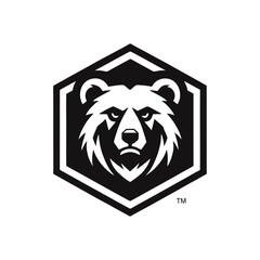 The bear head icon symbol logo