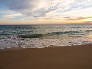 Fototapeta na wymiar Alvor beach at Sunset in Southern Portugal.