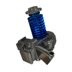 Metal abstract shape, 3d render © neurostructure