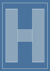 Geometric, abstract poster design. Snake like lines moving on a background. Circles, lines, pattern.