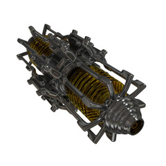 Metal abstract shape, 3d render © neurostructure