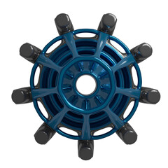 Metal abstract shape, 3d render © neurostructure