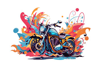 motorbike on transparent background, created by ai generated