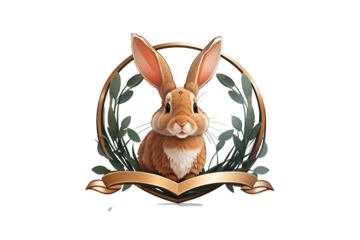 a cute rabbit on a transparent backgroundcreated by ai generated