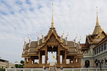 Fototapeta na wymiar Beautiful Temple of Wat Phra Kaew in Bangkok – Thailand