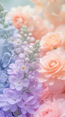 pastel hues background or wallpaper - generative ai