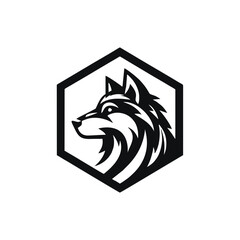 Simple and Clean Dog Logo Side view
