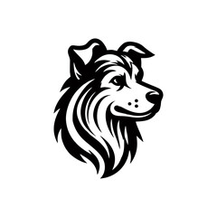 Simple and Clean Dog Logo Side view