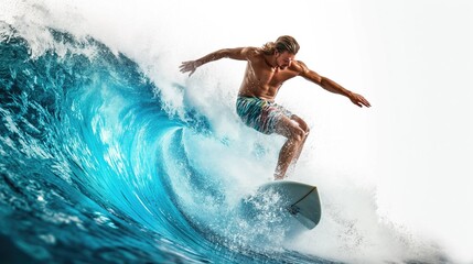 Surfer on the sea wave