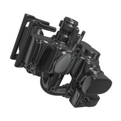 Metal abstract shape, 3d render © neurostructure