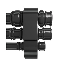 Metal abstract shape, 3d render © neurostructure