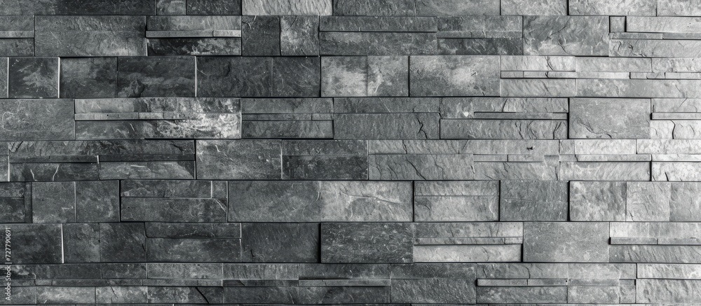 Poster abstract gray brick pattern for background texture