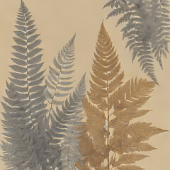 Fototapeta premium backgrounds with botanical ferns and leaves