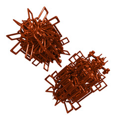 Metal abstract shape, 3d render © neurostructure