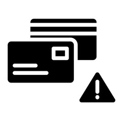 credit card with exclamation icon