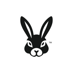 Cute Rabbit Head Logo front side