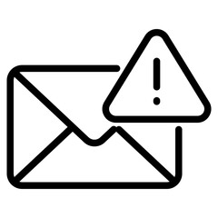 mail with exclamation mark