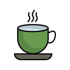 cup icon with white background vector stock illustration