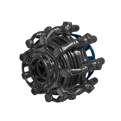 Metal abstract shape, 3d render © neurostructure