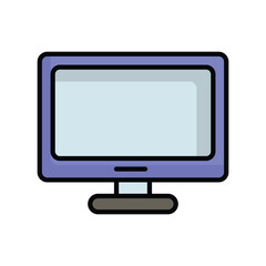 computer icon with white background vector stock illustration