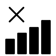 symbol of error connection, no signal icon