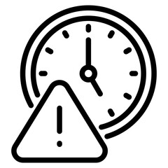 clock with exclamation icon