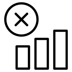symbol of error connection, no signal icon