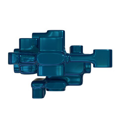 Metal abstract shape, 3d render © neurostructure