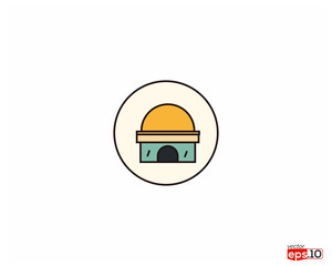 Astronomy Observatory Vector Icon. Explore the Cosmos with a Sleek Symbol of Celestial Discovery and Scientific Exploration