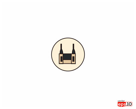 Wine Box Vector Icon. Stylish Design for Elegant Bottles of Fine Wine, Perfect for Premium Packaging and Celebratory Occasions