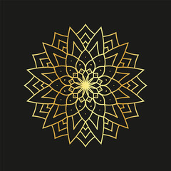 Circular pattern in the form of a mandala. Henna tatoo mandala.