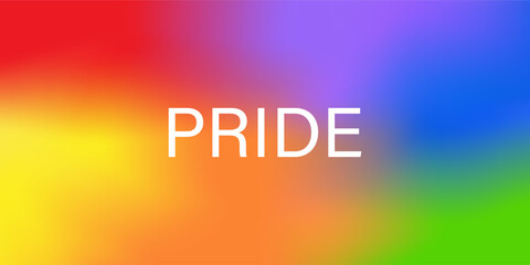 LGBT Pride Month. Pride Rainbow Background and Banner Template. Gay, Lesbian, Bisexual and Transgender Community. Vector Illustration. 