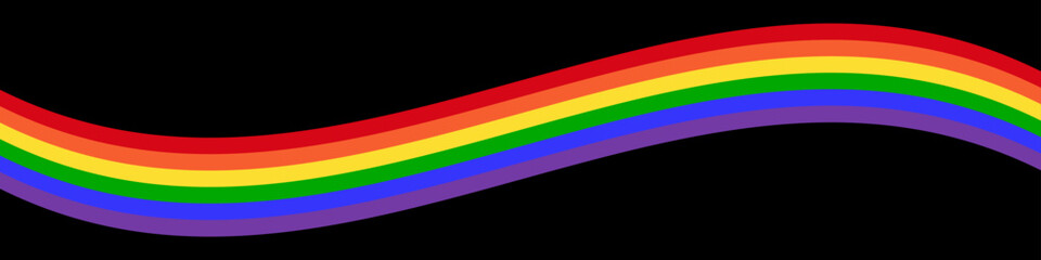 LGBT Pride Month. Pride Rainbow Background and Banner Template. Gay, Lesbian, Bisexual and Transgender Community. Vector Illustration. 