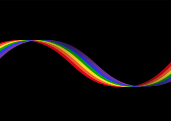 LGBT Pride Month. Pride Rainbow Background. Gay, Lesbian, Bisexual and Transgender Community. Vector Illustration. 