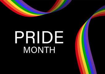 LGBT Pride Month. Pride Rainbow Background. Gay, Lesbian, Bisexual and Transgender Community. Vector Illustration. 