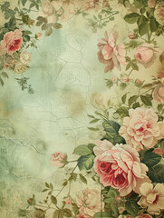 vintage background with roses