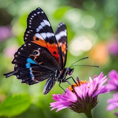 butterfly on a blooming flower - 1