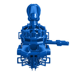 Metal abstract shape, 3d render © neurostructure