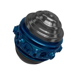 Metal abstract shape, 3d render © neurostructure