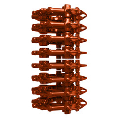 Metal abstract shape, 3d render © neurostructure