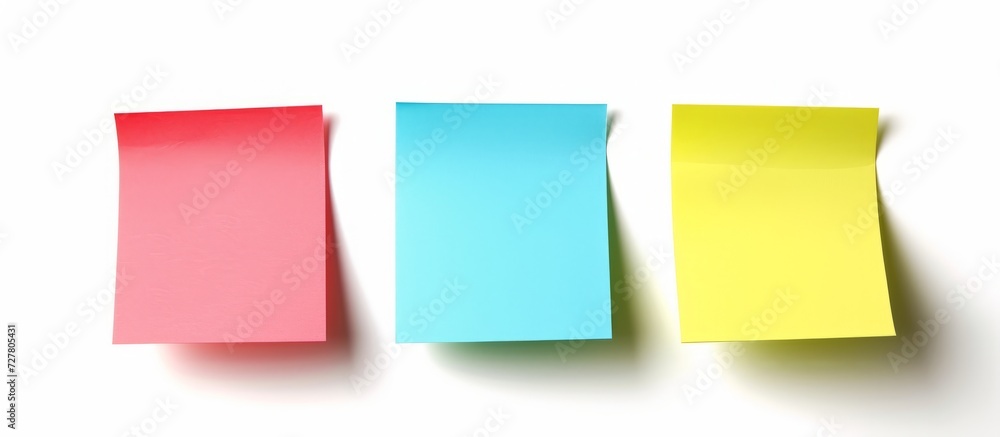 Poster blank sticky note isolated on white background - a blank sticky note on isolated white background wi