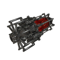 Metal abstract shape, 3d render © neurostructure