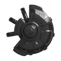 Metal abstract shape, 3d render © neurostructure