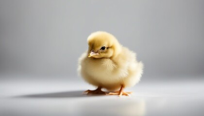 Fototapeta premium baby chick, isolated white background. copy space for text 